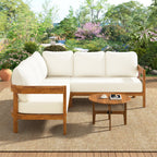 U-Style Acacia Solid Wood Patio Furniture Set