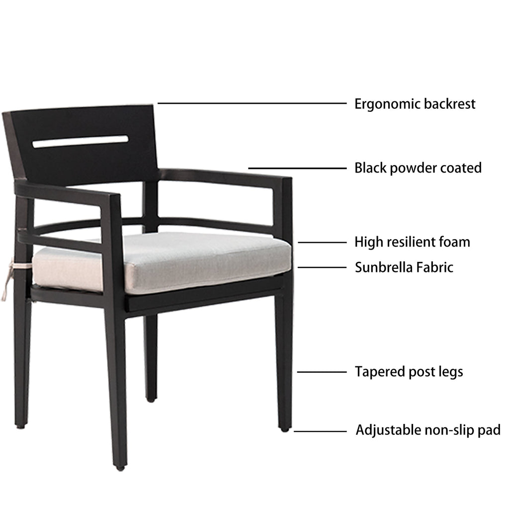 7-Piece Outdoor Patio Aluminum Furniture Dining Set