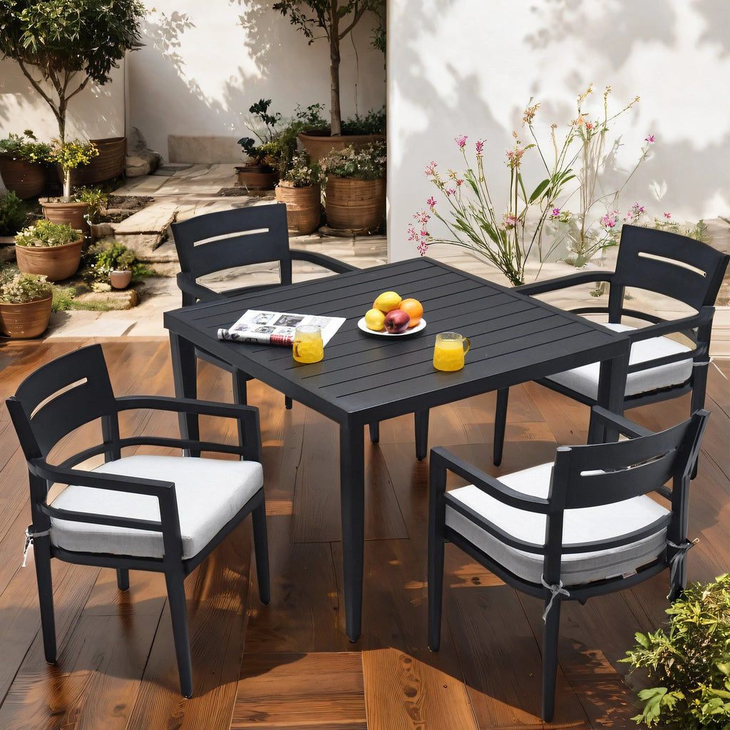 5-Piece Outdoor Patio Aluminum Furniture Dining Set