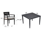 5-Piece Outdoor Patio Aluminum Furniture Dining Set