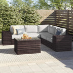 4-Seat Rattan Wicker Patio Furniture Set with Cushions