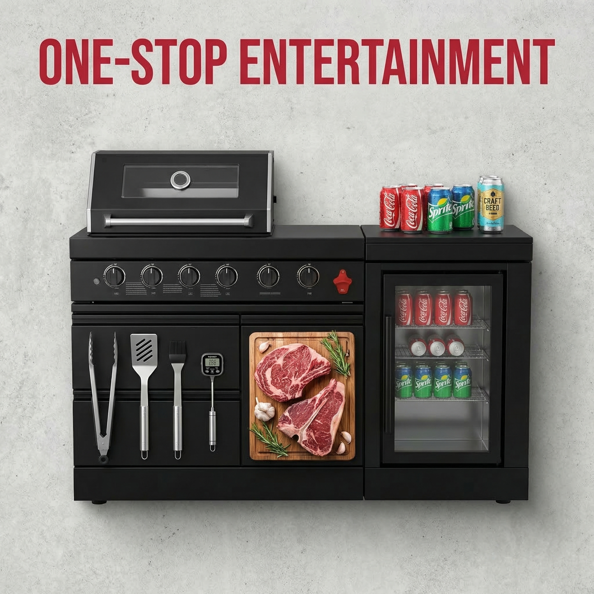 Deluxe Stainless Steel Propane Gas Outdoor Kitchen Grill