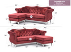 Glory Furniture Hollywood G0669B-SC Sofa Chaise - Burgundy