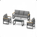 All-Weather 4-Piece Ultra Aluminum Patio Furniture Set