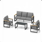 All-Weather 4-Piece Ultra Aluminum Patio Furniture Set