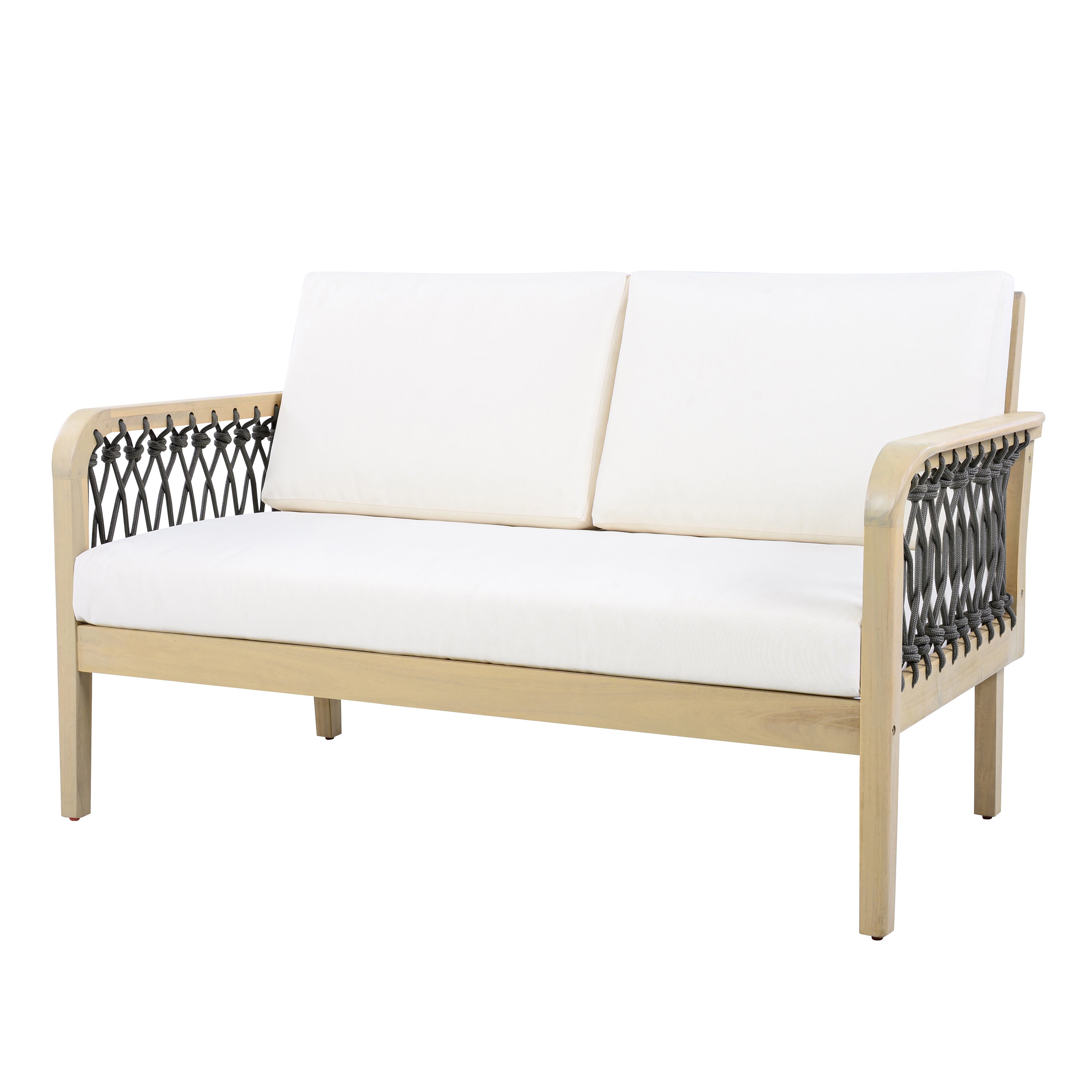 4-Piece Acacia Wood Outdoor Patio Furniture Set