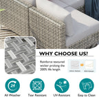 K&K 7-Piece Wicker Patio Furniture Set