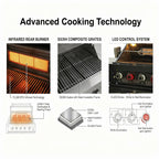 46-Inch Deluxe Stainless Steel Gas Outdoor Kitchen Barbecue Grill