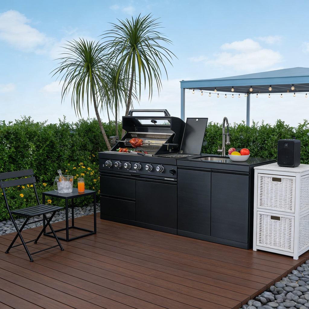 46-Inch 4-Burner Deluxe Stainless Steel Gas Outdoor Kitchen Grill