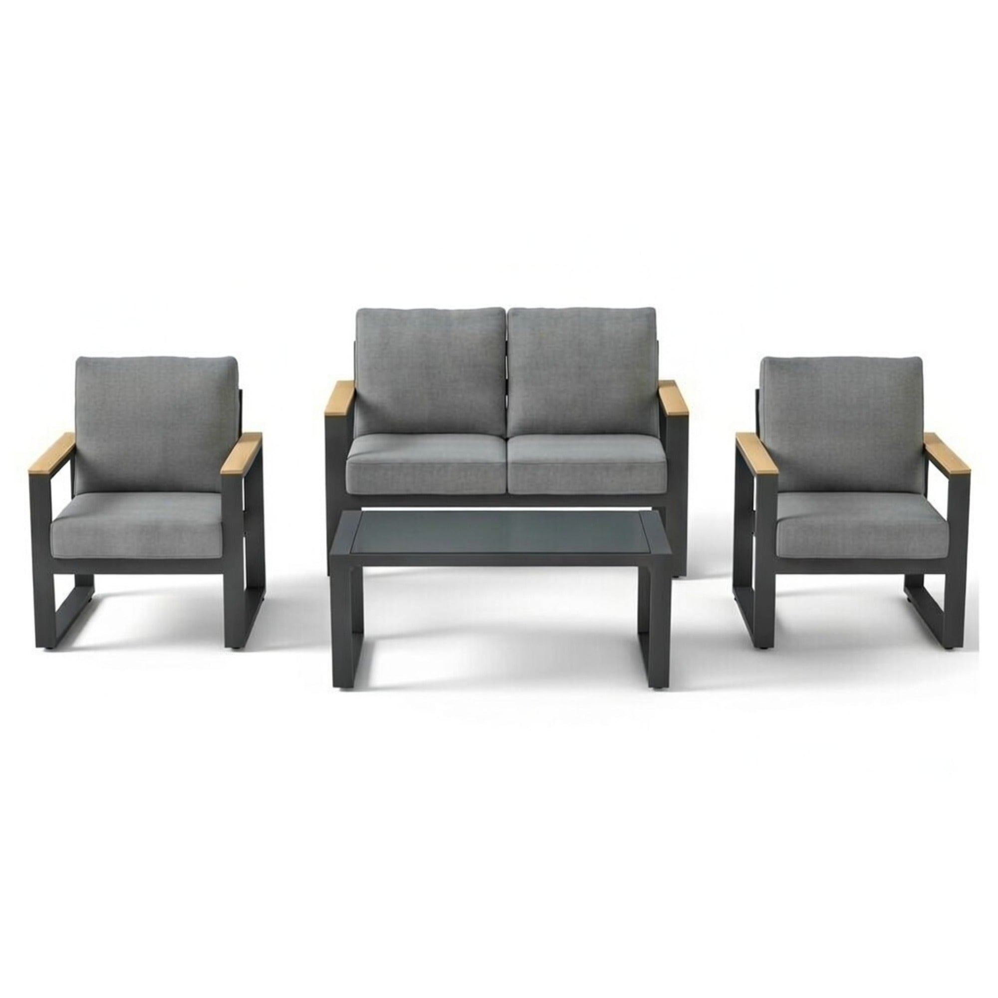 All-Weather 4-Piece Ultra Aluminum Patio Furniture Set