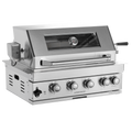 Four-burner built-in stainless steel gas grill with infrared rear burner