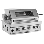 Four-burner built-in stainless steel gas grill with infrared rear burner