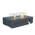 52-Inch Rectangular Concrete Propane Fire Pit Table – Dark Gray