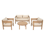 4-Piece Acacia Wood Patio Furniture Set