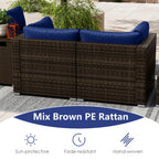 7 Pieces Outdoor Furniture Set with 32 Inch Fire Pit Table and Propane Tank Cover