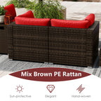 7 Pieces Outdoor Furniture Set with 32 Inch Fire Pit Table and Propane Tank Cover