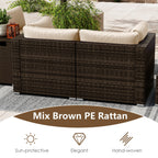 7 Pieces Outdoor Furniture Set with 32 Inch Fire Pit Table and Propane Tank Cover