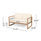 4-Piece Acacia Wood Patio Furniture Set, Outdoor Furniture