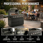 46-Inch Deluxe Stainless Steel Gas Outdoor Kitchen Barbecue Grill