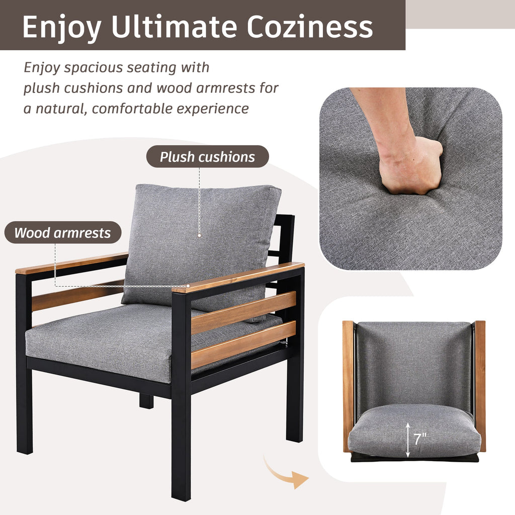 GO 4-Piece Outdoor Furniture Sofa Set for Garden