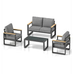 All-Weather 4-Piece Ultra Aluminum Patio Furniture Set