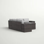 4-Seat Rattan Wicker Patio Furniture Set with Cushions