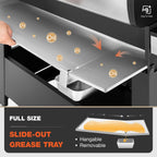 Stainless Steel 6-Burner Propane Gas Grill with Side Burner