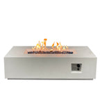 52-Inch Rectangular Concrete Propane Fire Pit Table – Antique White