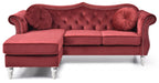 Glory Furniture Hollywood G0669B-SC Sofa Chaise - Burgundy