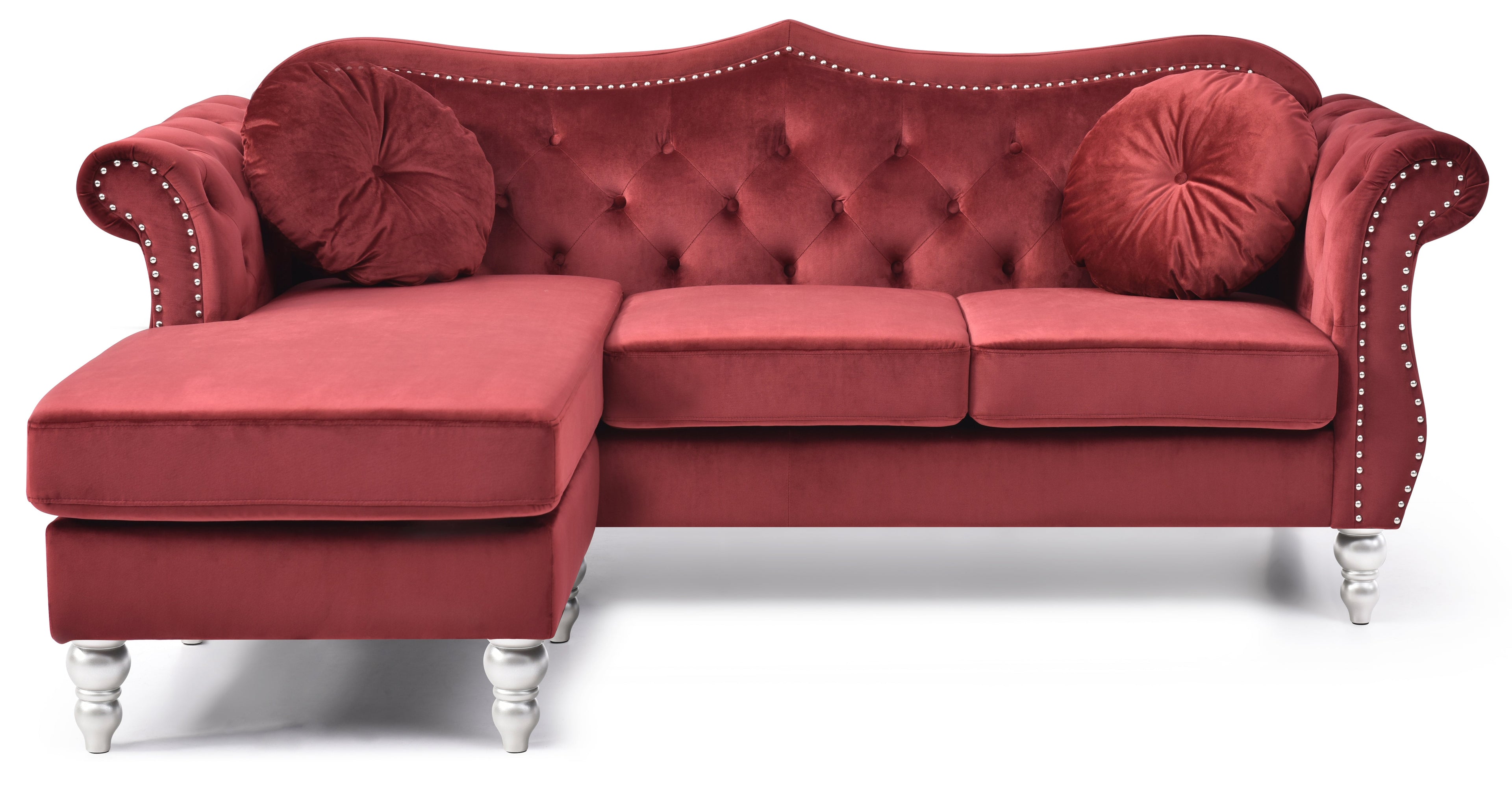 Glory Furniture Hollywood G0669B-SC Sofa Chaise - Burgundy