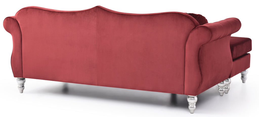 Glory Furniture Hollywood G0669B-SC Sofa Chaise - Burgundy