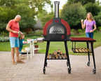 WPPO Infinity 75cm short side table in red, fits the Infinity 50 and Infinity 66 ovens