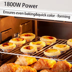 SUNATUR 40L Electric pizza oven Convection Table Oven 1800w home oven hot air circulation ovens four toaster baking pastry cake