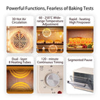 SUNATUR 2200w hot air circulation oven small commercial baking pizza toaster oven 60L Electric table oven household pastry oven