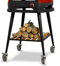WPPO Infinity wheeled trolley stand with locking casters for the Infinity 66 wood-fired oven