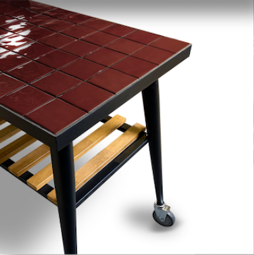 WPPO Infinity 103cm long side table in red