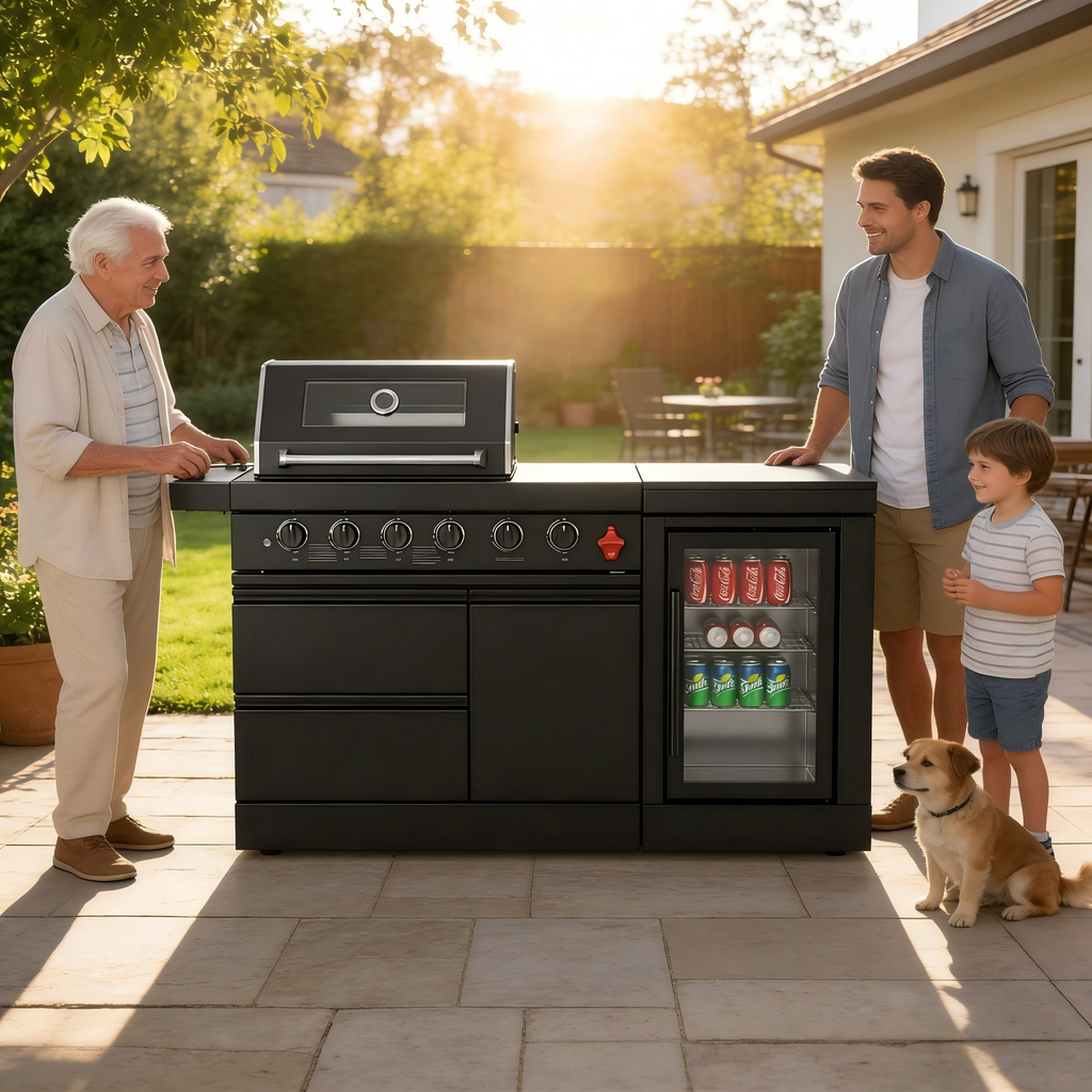 Deluxe Stainless Steel Propane Gas Outdoor Kitchen Grill