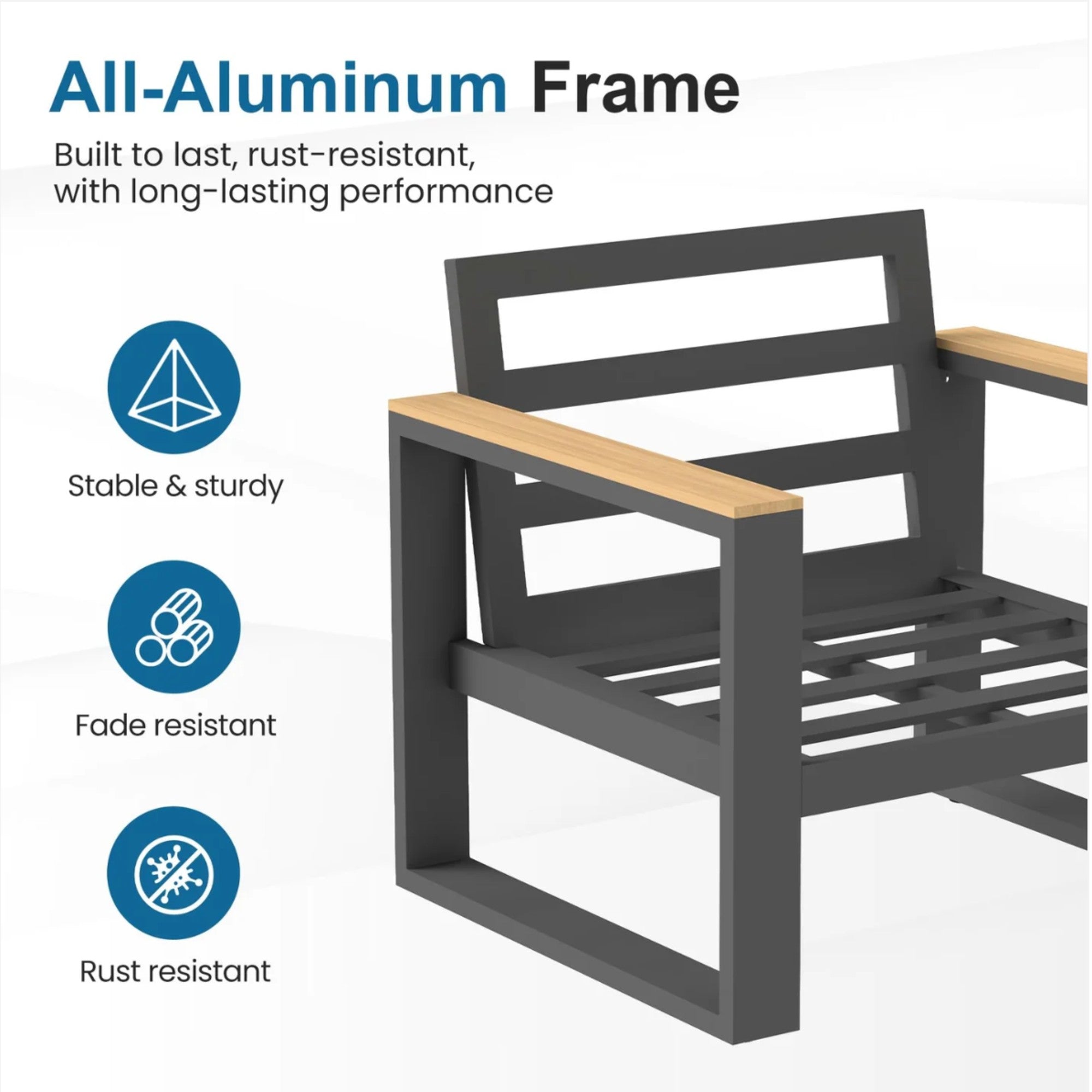 All-Weather 4-Piece Ultra Aluminum Patio Furniture Set