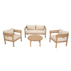 4-Piece Acacia Wood Patio Furniture Set