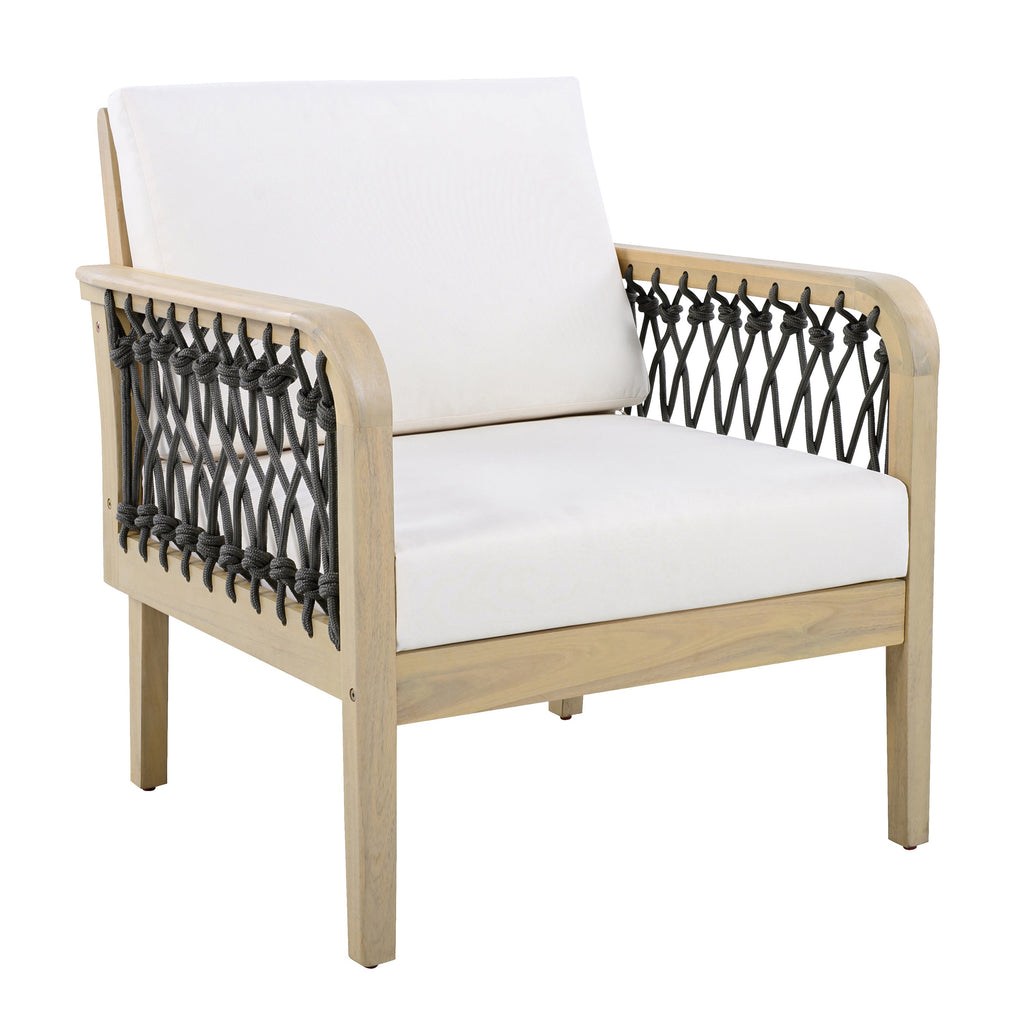 4-Piece Acacia Wood Outdoor Patio Furniture Set