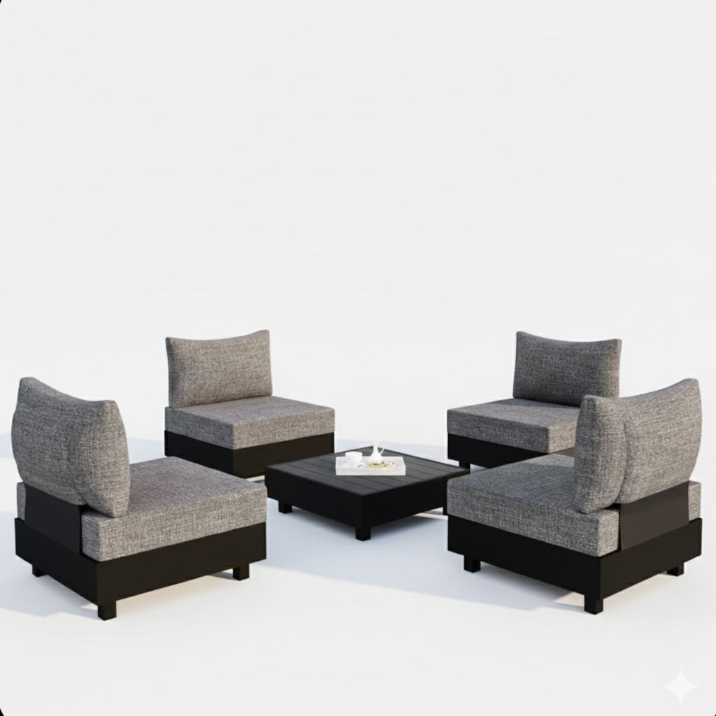 5-Piece Aluminum Patio Furniture Set