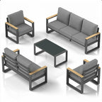 All-Weather 5-Piece Ultra Aluminum Patio Furniture Set