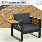 Aluminum Frame Large 4-Piece Outdoor Patio Furniture Set
