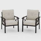 8-Piece Metal Patio Furniture Set, 9-Seat All-Weather Conversation Sofa
