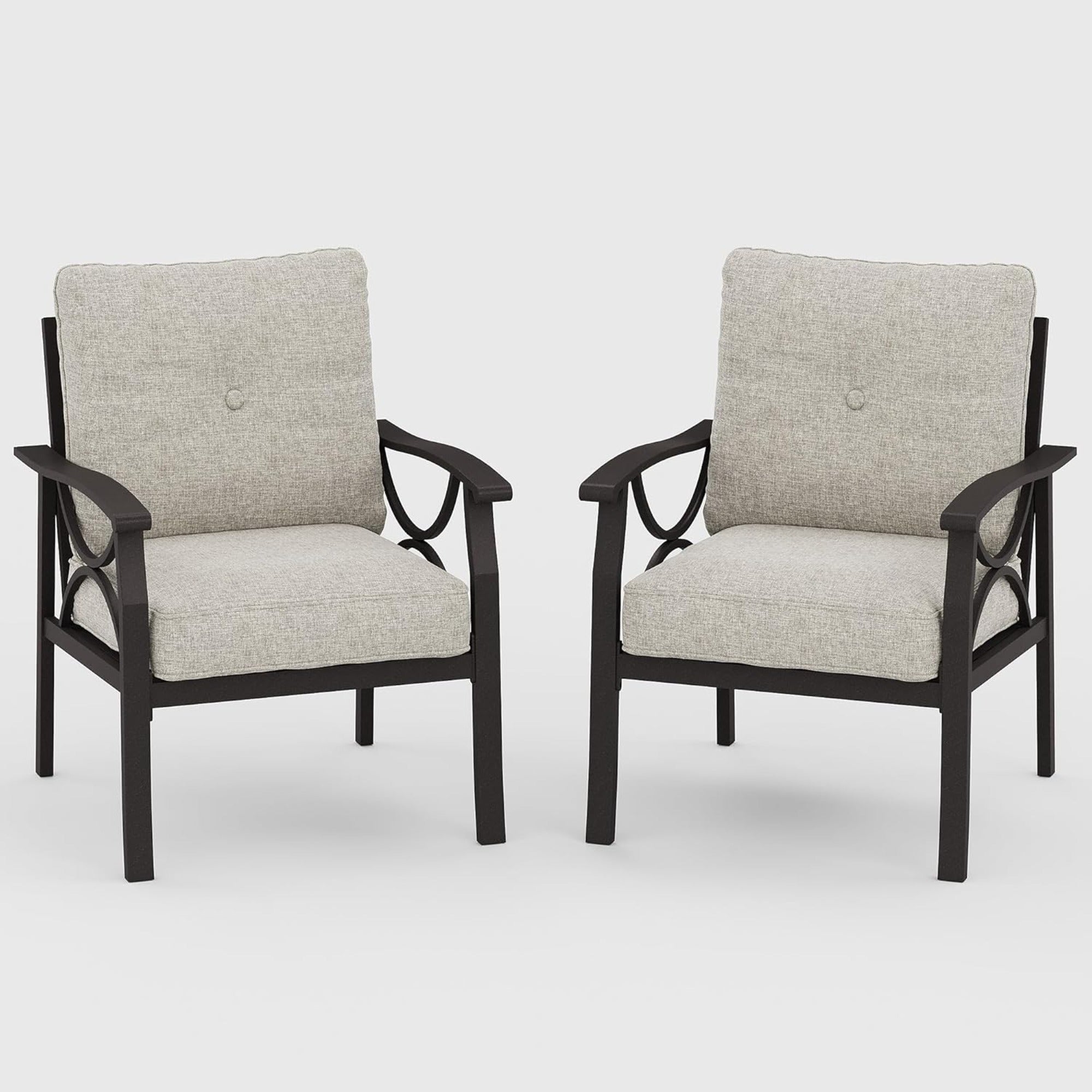 8-Piece Metal Patio Furniture Set, 9-Seat All-Weather Conversation Sofa