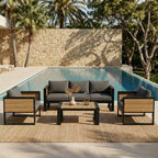 Aluminum Frame Large 4-Piece Outdoor Patio Furniture Set