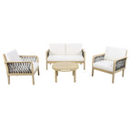 4-Piece Acacia Wood Outdoor Patio Furniture Set