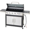 Stainless Steel 6-Burner Propane Gas Grill with Side Burner
