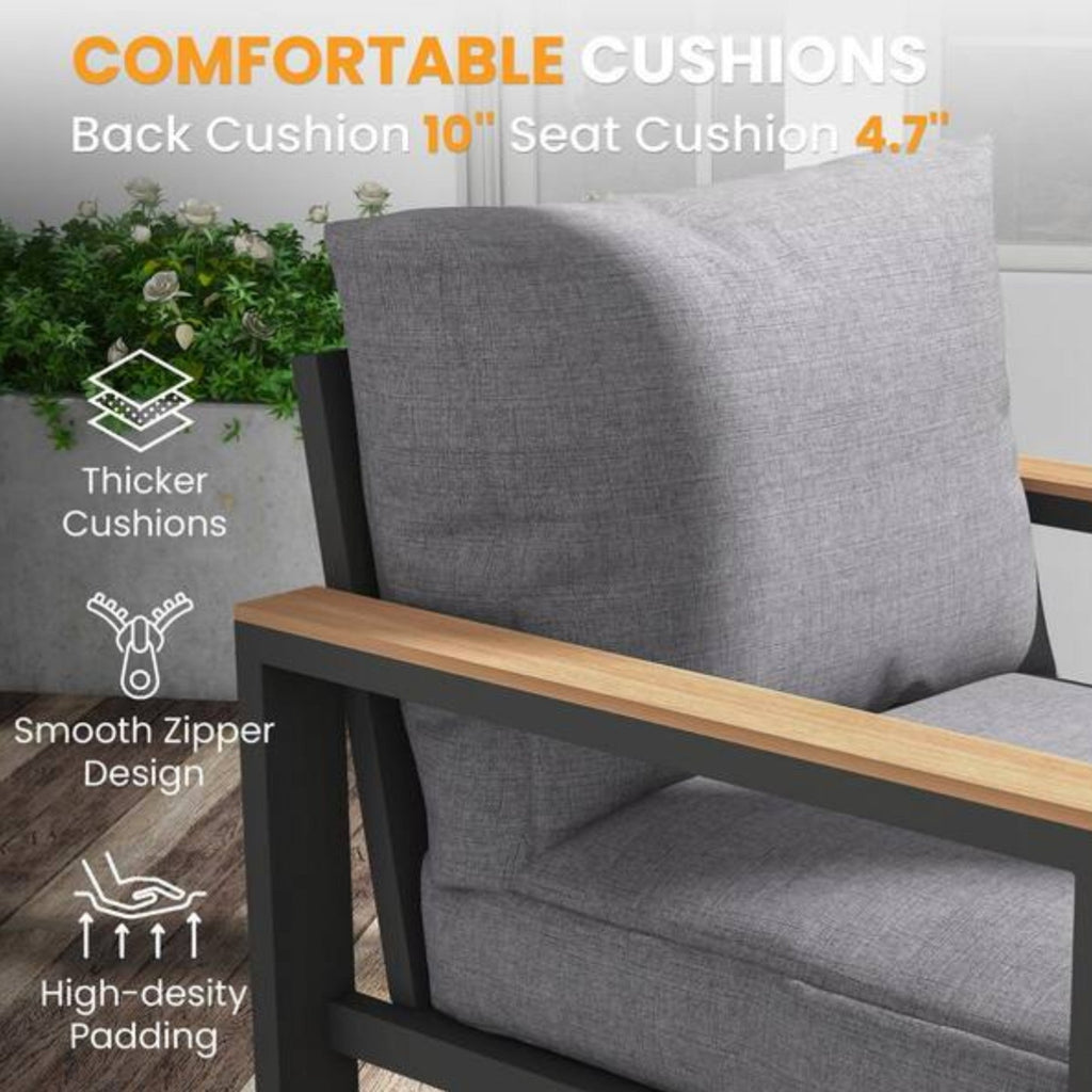 All-Weather 4-Piece Ultra Aluminum Patio Furniture Set